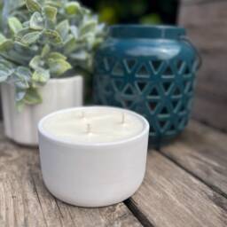 Citronella Soy Candle Nordic Ceramic Jar, Summer Outdoor Candle - thumbnail 4