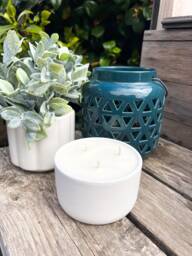 Citronella Soy Candle Nordic Ceramic Jar, Summer Outdoor Candle