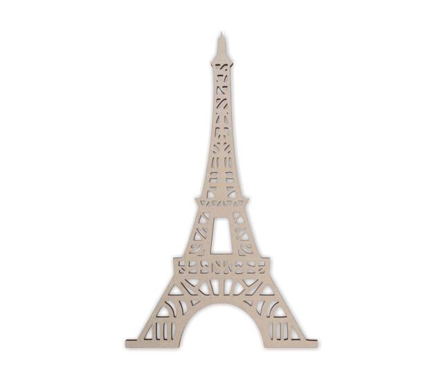Wooden Eiffel Tower Shape Unfinished Mdf, Diy Wall Art - image 1
