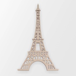 Wooden Eiffel Tower Shape Unfinished Mdf, Diy Wall Art - thumbnail 3