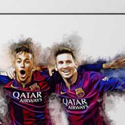 Messi, Neymar & Suarez Poster Football Wall Art Print Ref #106 - thumbnail 2