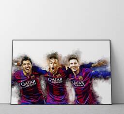Messi, Neymar & Suarez Poster Football Wall Art Print Ref #106 - thumbnail 1