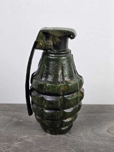 Novelty Grenade Money Box Cast Iron Coin Bank Realistic Hand Savings Ornament - image 1