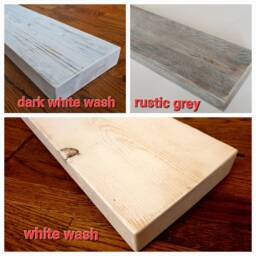 Rustic Wooden Lamp Table, Sofa Side Table Or Bedside Handmade Rustic Plant Stand, Grey Wash, White Wash Dark White - thumbnail 2