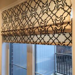 "Flat Linen Roman Shade ""Esperanza-Parchment" - thumbnail 2