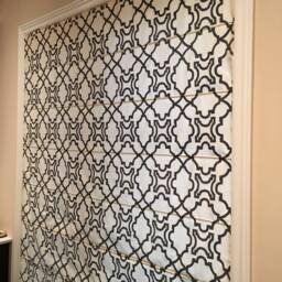 "Flat Linen Roman Shade ""Esperanza-Parchment" - thumbnail 3