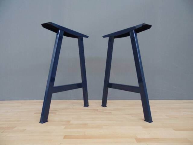A-Style Steel Table Legs - Set Of 2 - Industrial Diy Desk Or Dining - image 1