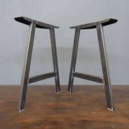 A-Style Steel Table Legs - Set Of 2 - Industrial Diy Desk Or Dining - thumbnail 3