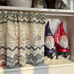Handmade Crochet Lace Cafe Curtain Rustic Kitchen Valance - thumbnail 1