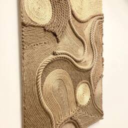 Handmade Jute & Sisal Rope Fiber Art Wall Hanging - thumbnail 3