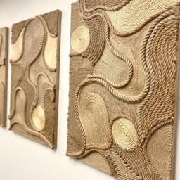 Handmade Jute & Sisal Rope Fiber Art Wall Hanging - thumbnail 4