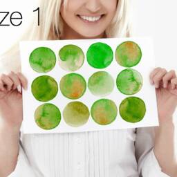 Wall Decals Watercolor Circles, Shades Of Green, Tile Decals, Furniture Hand-Painted Dot Home D??cor - thumbnail 2
