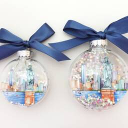 Lady Liberty Nyc Glitter Christmas Ornament/New York City Ornament, in Nyc, Statue Of Souvenir - thumbnail 2