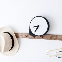 Clork Clock - Puik Design Cork & Steel Table Clock Modern Minimalist Designer Desk Unique Home Decor Timepiece - thumbnail 3