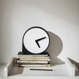 Clork Clock - Puik Design Cork & Steel Table Clock Modern Minimalist Designer Desk Unique Home Decor Timepiece - thumbnail 2