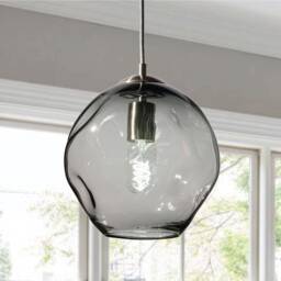 Grey Petra Pendant Light Hand Blown Glass Made To Order - thumbnail 3