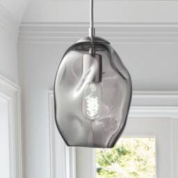 Grey Petra Pendant Light Hand Blown Glass Made To Order - thumbnail 1