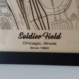 Soldier Field Wall Art Laser Engraved Wood, Chicago Bears Gift - thumbnail 3