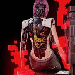 Broken Frequency - Cybernetic Operative Neo-Noir Sci-Fi Songbird Resin Figure 16K - thumbnail 3