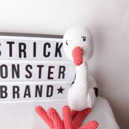 Crocheted Music Box Stork - thumbnail 2