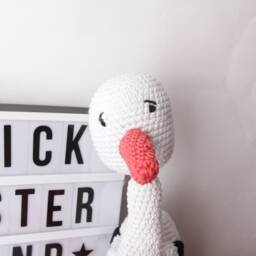 Crocheted Music Box Stork - thumbnail 3