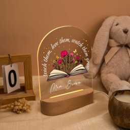 Thank You Teacher Gift For Classroom Led Night Light, Teacher Appreciation Gift, Teacher Name Desk Lamp, Teacher Decor - thumbnail 4