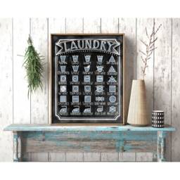 Laundry Room Symbols Art Print, Chalkboard Style - thumbnail 3