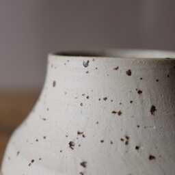 Handmade Speckled Stoneware Bud Vase - Minimal Modern Ceramics - thumbnail 3