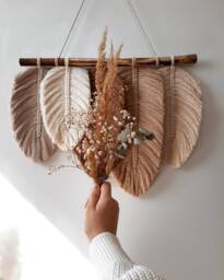 Macrame Feathers - Nursery Decor Wall Hanging Decor Leaves Kids Room Bedroom Decoration - thumbnail 1