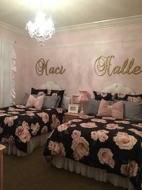 Custom Wood Name Sign Nursery Room Decor Glitter Baby Wall Letters - image 1