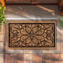 Classic Mandala Mat - Geometric Floor Sign Durable Entryway Rug - thumbnail 2