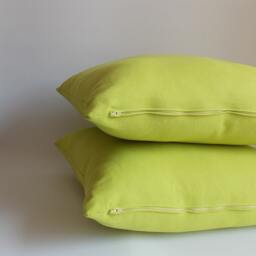 Fresh Green Pillow Cover Set Cotton Canvas Blend - 18'' X 18'' - thumbnail 3