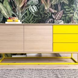 Modern, Natural Oak, Yellow Sideboard With Drawers - thumbnail 3