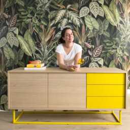 Modern, Natural Oak, Yellow Sideboard With Drawers - thumbnail 2