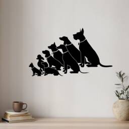 Vinyl Wall Decal Pack Of Dogs Pet Shop Grooming Salon Decoration Veterinary Vet Clinic Window Sign Art Stickers Mural - #2669Di - thumbnail 1