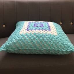 50cm Granny Square Cushion & Hot Water Bottle Cover - thumbnail 3