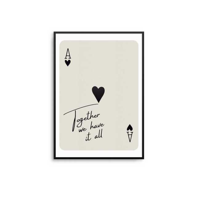 Ace Of Hearts Print Inspirational Family Quote Wall Art - image 1