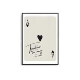 Ace Of Hearts Print Inspirational Family Quote Wall Art - thumbnail 1