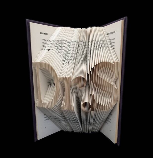 Dr.s - Doctor Phd Graduate Graduation Gift Professor 3 Letters Folded-Book Art Sculpture Unique Custom Personalized - image 1