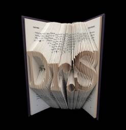 Dr.s - Doctor Phd Graduate Graduation Gift Professor 3 Letters Folded-Book Art Sculpture Unique Custom Personalized - thumbnail 1