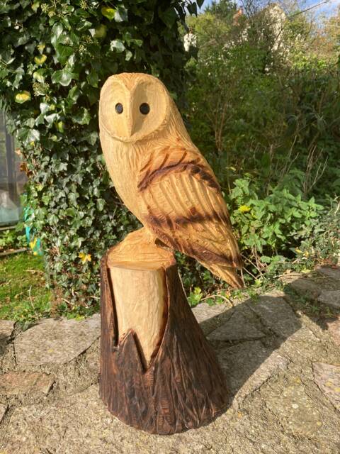 Chainsaw Carved Owl - image 1