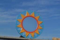 24 Sun Rays Mirror, Large Wall Mirror, Sun House Warming Gift, New Home Boho Hippie Furniture, Shape Mirror - thumbnail 1