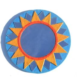24 Sun Rays Mirror, Large Wall Mirror, Sun House Warming Gift, New Home Boho Hippie Furniture, Shape Mirror - thumbnail 3