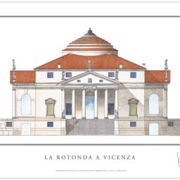 Small Palladio Poster 20x12.5In The Rotonda/Rotunda Signed By Author, Size - 51x32 cm - thumbnail 2