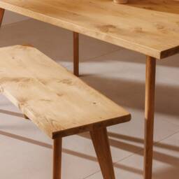 Dining Table Rustic Industrial Wood Handmade Wooden Pin Legs Farmhouse Custom Handcrafted Furniture Clar Eu - thumbnail 3