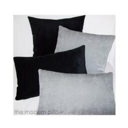 Gray Velvet Solid Decorative Throw Pillow Cover/Case Cushion 18x18 - thumbnail 3