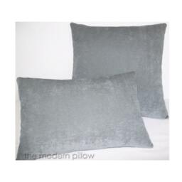 Gray Velvet Solid Decorative Throw Pillow Cover/Case Cushion 18x18 - thumbnail 2
