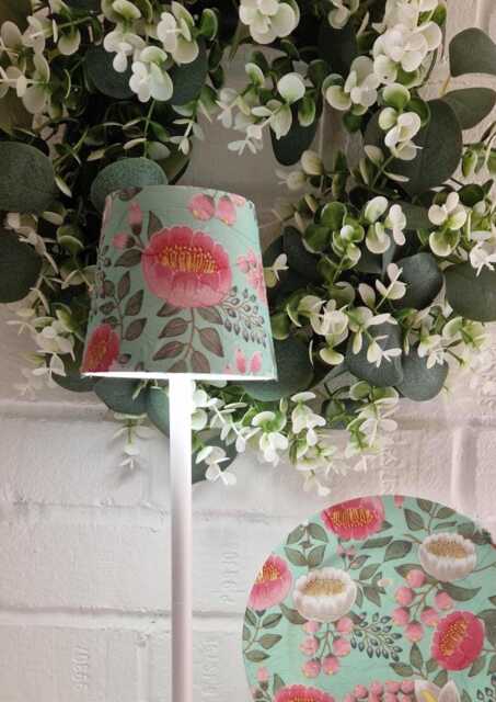 Beautiful Tall Floral Indoor/Outdoor Usb Rechargeable Table Lamp.matching Picture Plate Available.no Plugs Or Sockets Needed - image 1