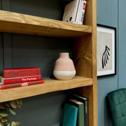Rustic Bookcase With Hairpin Legs - Reclaimed Style Solid Wooden Bookshelves Shelf Unit - thumbnail 3