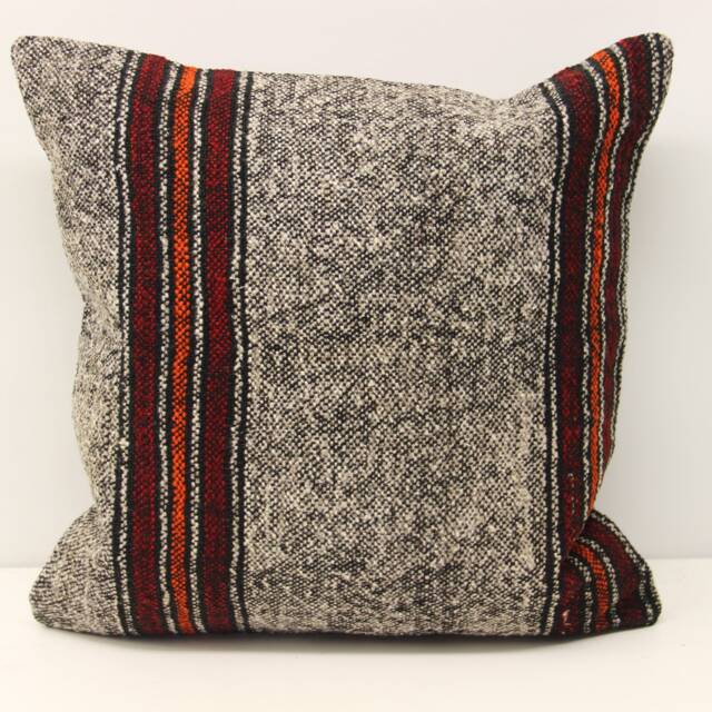 Handmade Kilim Pillow Cover 18x18, Wool Cotton Blend - image 1